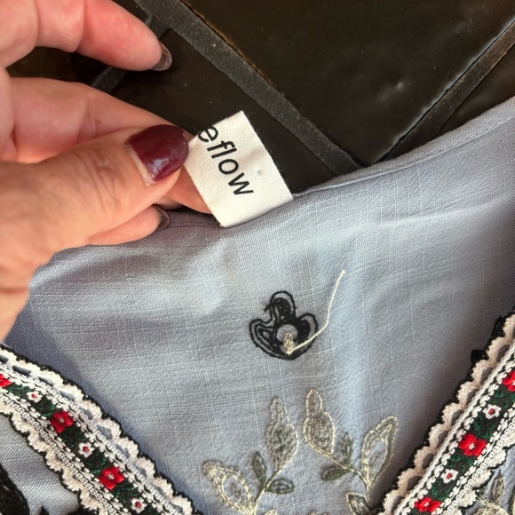 🌿 Shineflow Embroidered Boho Midi Dress – Size M - Picture 6 of 6